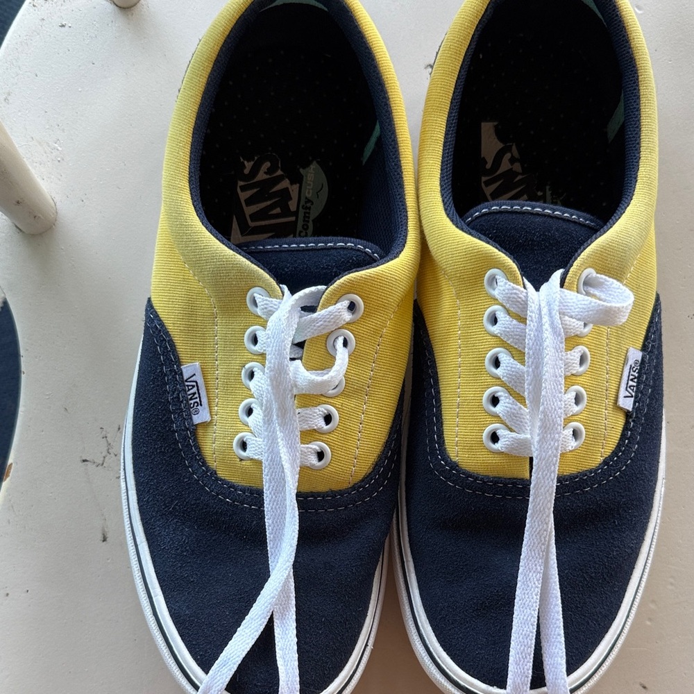 Vans Navy and Yellow Sneakers